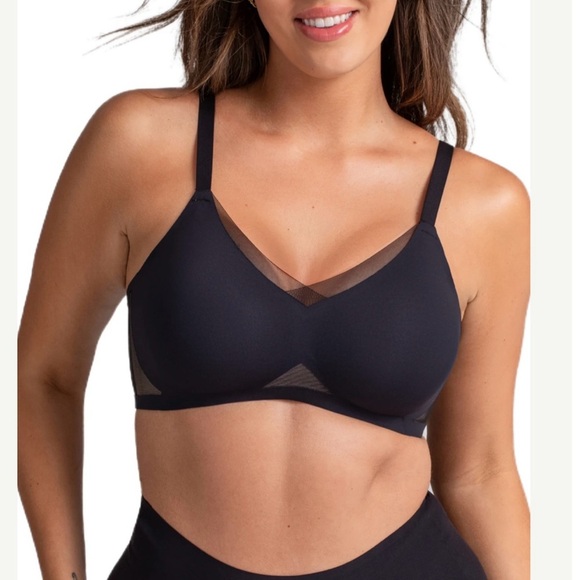 Honeylove | Black Crossover Bra Seamless Comfort Wireless 1X - Picture 1 of 4